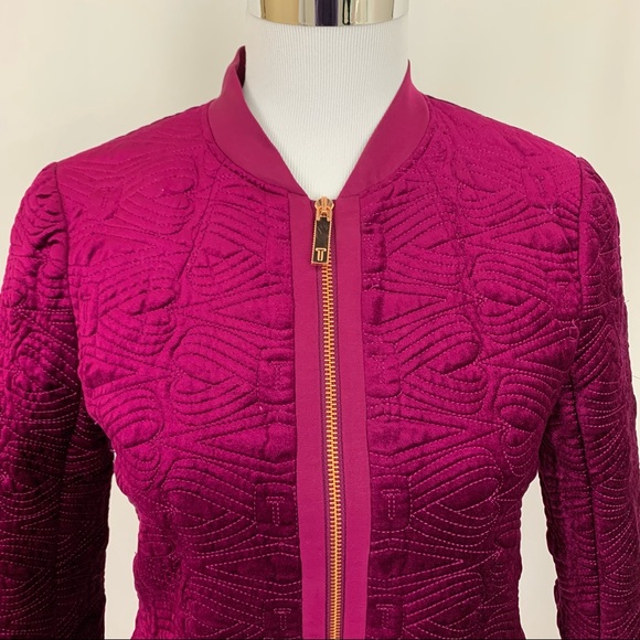 NEW!Ted Baker Bartel Quilted Velvet Bomber Jacket - Picture 5 of 16